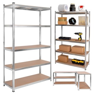 Regał magazynowy 200kg 5 poziomów 205x120x45 cm nośność 1000 kg