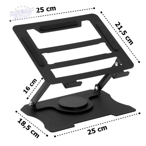 Regulowana podstawka pod laptop LAURO czarna Regulowana podstawka pod laptop LAURO czarna