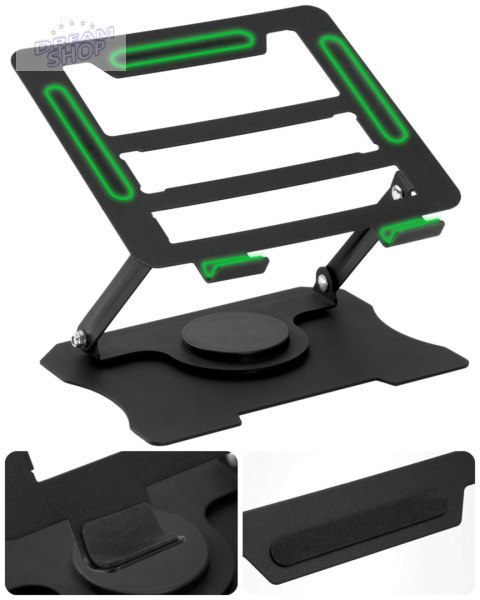 Regulowana podstawka pod laptop LAURO czarna Regulowana podstawka pod laptop LAURO czarna