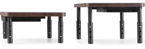 Regulowana podstawka z półką HAJNAN pod monitor laptop rustic