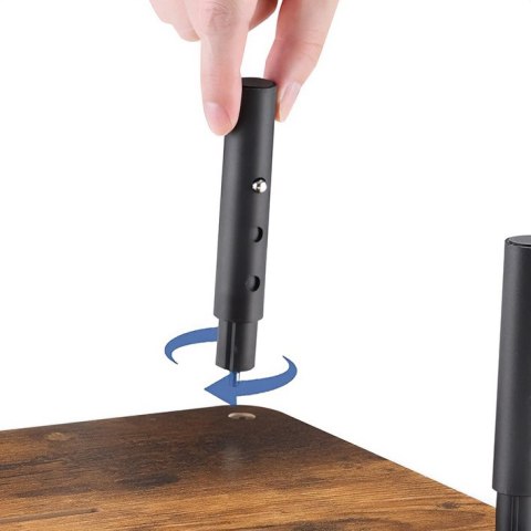 Regulowana podstawka z półką HAJNAN pod monitor laptop rustic