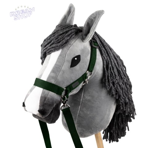 Skippi Kantar dla Hobby Horse - wodze, 2 wymienne futerka - ciemny zielony Skippi Kantar dla Hobby Horse - wodze, 2 wymienne futerka - ciemny zielony