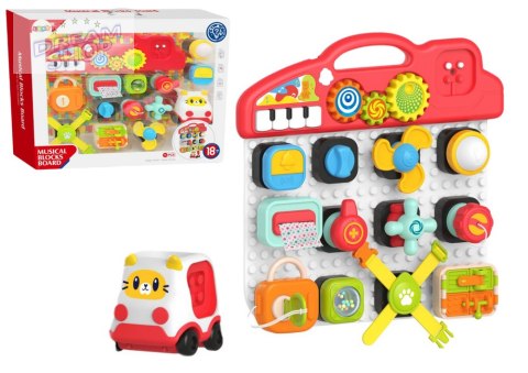 Tablica Sensoryczna Dla Dzieci Panel Edukacyjny Interaktywny Pianinko 15 ele. Tablica Sensoryczna Dla Dzieci Panel Edukacyjny Interaktywny Pianinko 15 ele.