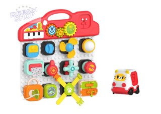 Tablica Sensoryczna Dla Dzieci Panel Edukacyjny Interaktywny Pianinko 15 ele.