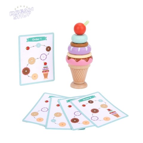 WOOPIE GREEN Drewniane Lody Układanka Montessori Cukiernia 12 el. WOOPIE GREEN Drewniane Lody Układanka Montessori Cukiernia 12 el.