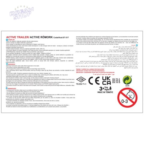 WOOPIE Przyczepka ACTIVE TARILER Zielona 35 kg WOOPIE Przyczepka ACTIVE TARILER Zielona 35 kg