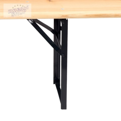 Zestaw ogrodowy stalowo-drewniany LAGER stół + 2 ławki 220 cm Zestaw ogrodowy stalowo-drewniany LAGER stół + 2 ławki 220 cm