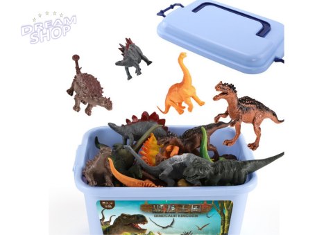 Figurki dinozaurów w walizce 46el Figurki dinozaurów w walizce 46el