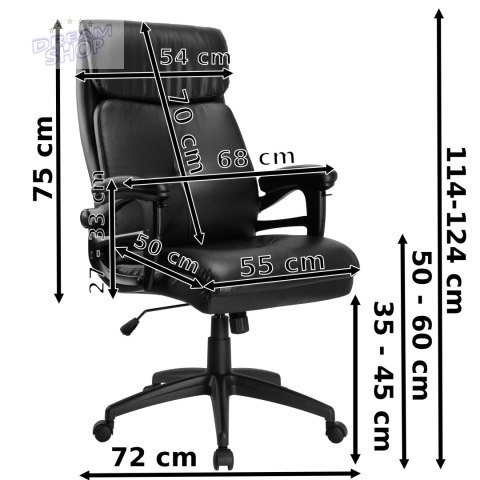 Krzesło biurowe fotel CONCORD 2.0 czarny Krzesło biurowe fotel CONCORD 2.0 czarny