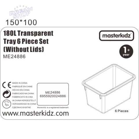MASTERKIDZ Akrylowe Pojemniki Na Elementy Do Tablicy STEM 6 Sztuk
