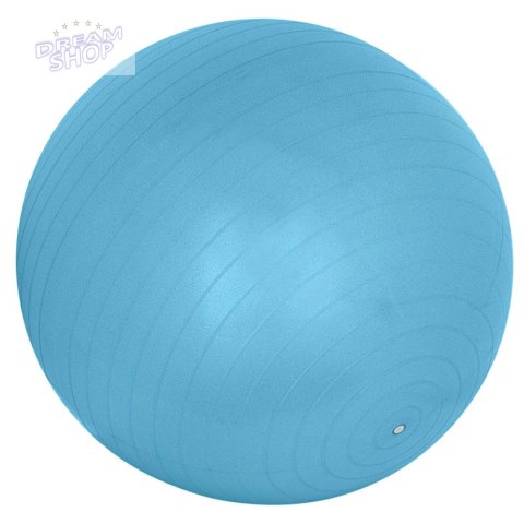 PIŁKA DO ĆWICZEŃ FITNESS 65CM ANTIBURST NIEBIESKA XQMAX