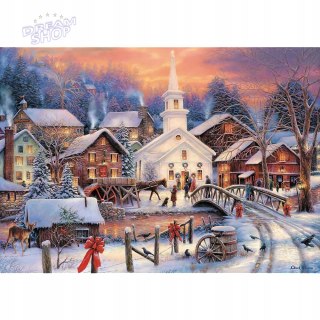 Puzzle świąteczne Białe Święta 1000 elementów Trefl Boże Narodzenie 10602