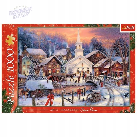 Puzzle świąteczne Białe Święta 1000 elementów Trefl Boże Narodzenie 10602