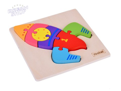 Rakieta Puzzle drewniane Edukacyjna układanka dla dziecka ZA5370