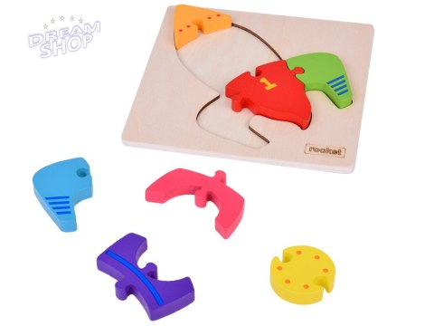 Rakieta Puzzle drewniane Edukacyjna układanka dla dziecka ZA5370
