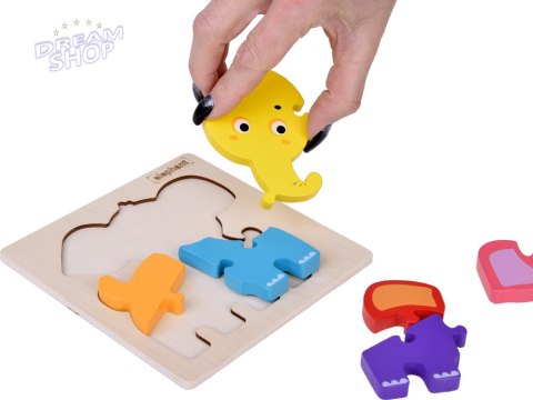 Słoń Puzzle drewniane Edukacyjna układanka dla dziecka ZA5372