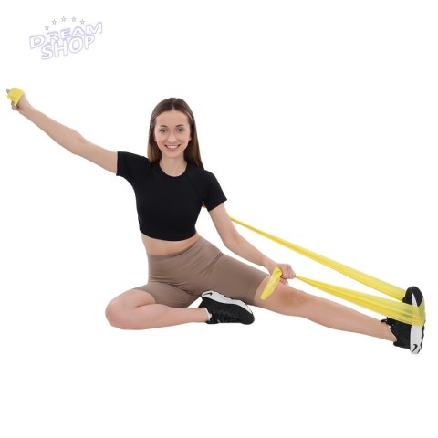 TAŚMA TRENINGOWA GUMA OPOROWA DO ĆWICZEŃ 200x15cm 0,25mm 5-8 kg ŻÓŁTA TAŚMA TRENINGOWA GUMA OPOROWA DO ĆWICZEŃ 200x15cm 0,25mm 5-8 kg ŻÓŁTA