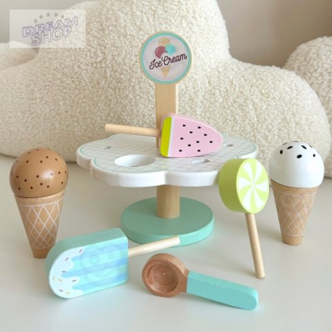 TOOKY TOY Drewniane Lody Magnetyczne na Stojaku TOOKY TOY Drewniane Lody Magnetyczne na Stojaku