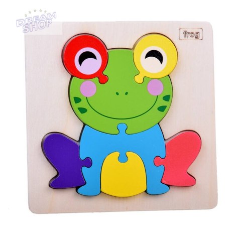 Żabka Puzzle drewniane Edukacyjna układanka dla dziecka ZA5371 Żabka Puzzle drewniane Edukacyjna układanka dla dziecka ZA5371