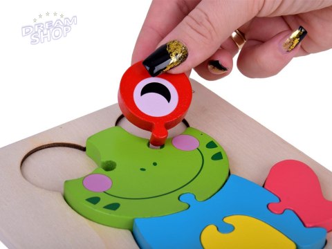 Żabka Puzzle drewniane Edukacyjna układanka dla dziecka ZA5371 Żabka Puzzle drewniane Edukacyjna układanka dla dziecka ZA5371