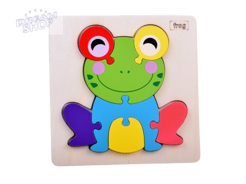 Żabka Puzzle drewniane Edukacyjna układanka dla dziecka ZA5371 Żabka Puzzle drewniane Edukacyjna układanka dla dziecka ZA5371