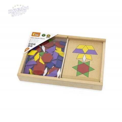 Drewniana Mozaika Geometryczna Viga Toys Układanka Logiczna Klocki 148 el Drewniana Mozaika Geometryczna Viga Toys Układanka Logiczna Klocki 148 el
