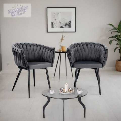 Krzesło COFTON Black Velvet grafitowy Krzesło COFTON Black Velvet grafitowy
