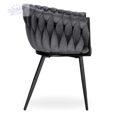 Krzesło COFTON Black Velvet grafitowy Krzesło COFTON Black Velvet grafitowy