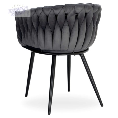 Krzesło COFTON Black Velvet grafitowy Krzesło COFTON Black Velvet grafitowy