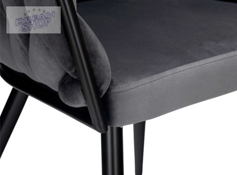 Krzesło COFTON Black Velvet grafitowy Krzesło COFTON Black Velvet grafitowy