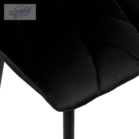 Krzesło aksamitne MADISON czarne velvet Krzesło aksamitne MADISON czarne velvet