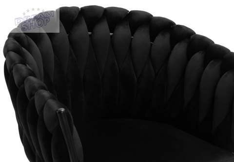 Krzesło plecione COFTON Black Velvet czarny Krzesło plecione COFTON Black Velvet czarny