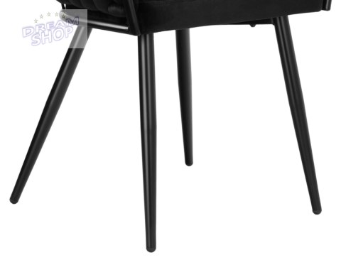 Krzesło plecione COFTON Black Velvet czarny Krzesło plecione COFTON Black Velvet czarny