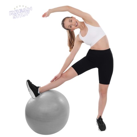 PIŁKA DO ĆWICZEŃ FITNESS 55CM ANTIBURST CZARNA XQMAX PIŁKA DO ĆWICZEŃ FITNESS 55CM ANTIBURST CZARNA XQMAX