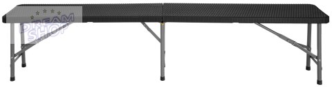 Składana ławka cateringowa RATTAN 180 cm czarna Składana ławka cateringowa RATTAN 180 cm czarna