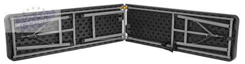 Składana ławka cateringowa RATTAN 180 cm czarna Składana ławka cateringowa RATTAN 180 cm czarna