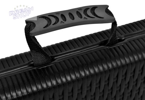 Składana ławka cateringowa RATTAN 180 cm czarna Składana ławka cateringowa RATTAN 180 cm czarna