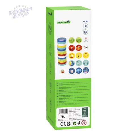 TOOKY TOY Jenga dla Dzieci Klocki Zwierzęta Gra Zręcznościowa TOOKY TOY Jenga dla Dzieci Klocki Zwierzęta Gra Zręcznościowa