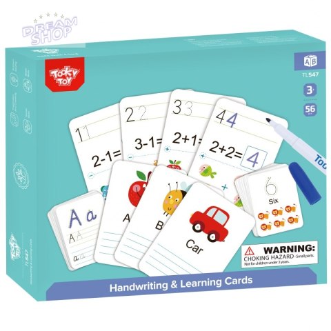 TOOKY TOY Karty Edukacyjne Fiszki do nauki pisania TOOKY TOY Karty Edukacyjne Fiszki do nauki pisania