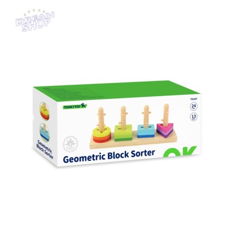 TOOKY TOY Sorter Kształtów z Kolorowymi Blokami