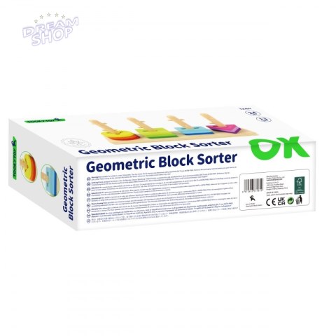 TOOKY TOY Sorter Kształtów z Kolorowymi Blokami