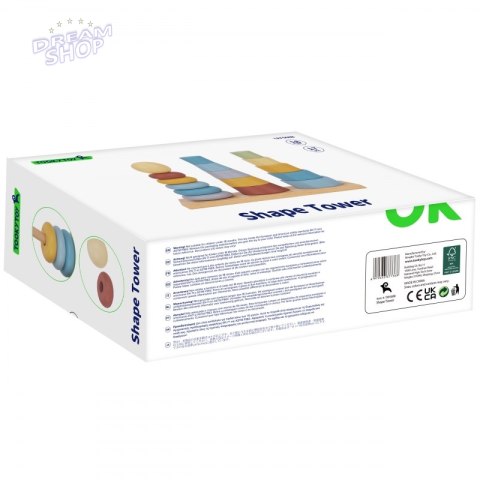 TOOKY TOY Trzy Wieże Układanka w Stosy Sorter Montessori