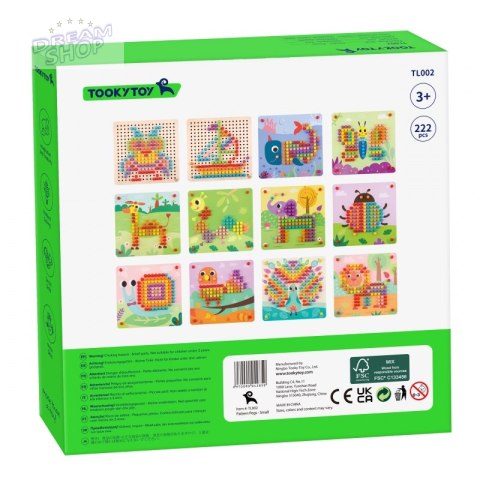 TOOKY TOY Układanka z Pinezkami Kołki Wpinaczka TOOKY TOY Układanka z Pinezkami Kołki Wpinaczka