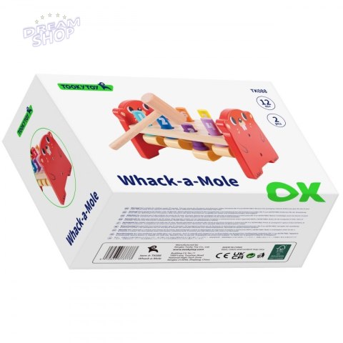 TOOKY TOY Wbijak Przebijak Drewniany Kolorowy