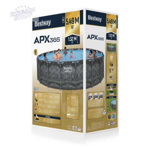 Basen Stelażowy 18FT 549x132 cm APX 365 BESTWAY Basen Stelażowy 18FT 549x132 cm APX 365 BESTWAY