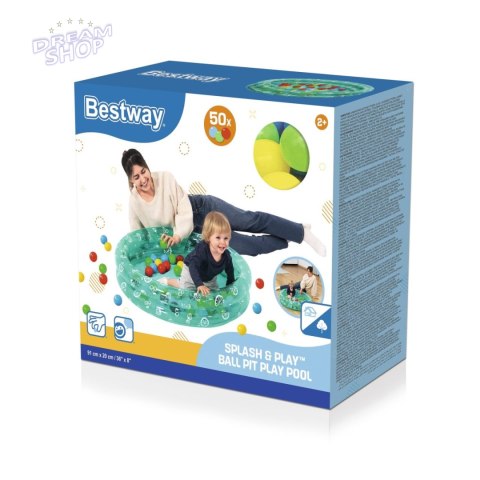 Basenik Zielony 91x20cm + Piłeczki BESTWAY Basenik Zielony 91x20cm + Piłeczki BESTWAY