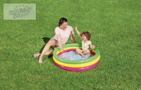 Dmuchany Basen dla dzieci Brodzik Tęcza 102x25cm BESTWAY + Łatka naprawcza Dmuchany Basen dla dzieci Brodzik Tęcza 102x25cm BESTWAY + Łatka naprawcza