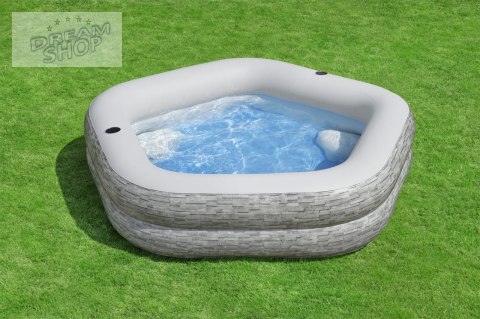 Dmuchany Basen ogrodowy dla rodziny 213x206x53cm BESTWAY + Dmuchane Siedziska + Cup holdery Dmuchany Basen ogrodowy dla rodziny 213x206x53cm BESTWAY + Dmuchane Siedziska + Cup holdery