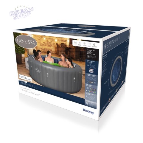 Lay-Z-Spa Santorini SMART HydroJet PRO Jacuzzi BESTWAY Lay-Z-Spa Santorini SMART HydroJet PRO Jacuzzi BESTWAY