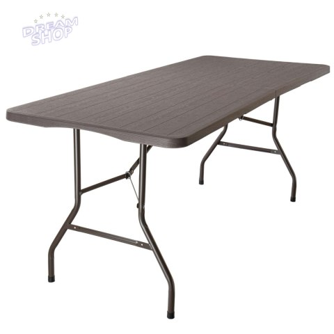Stół cateringowy WOODLAND składany w walizkę 180 cm brown